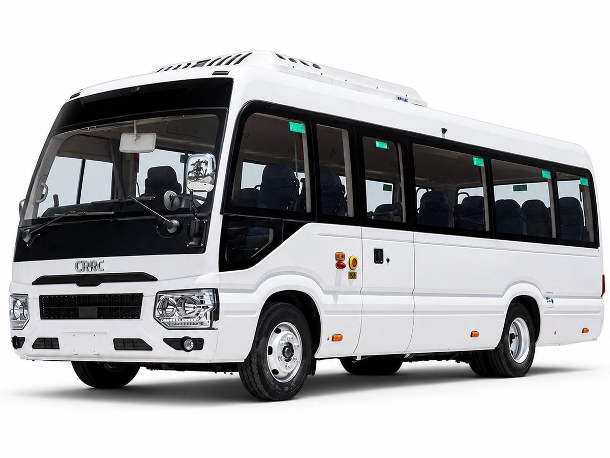 CRRC PRO 7 — CRRC electric passenger van, 22+1 seater electric minibus — 320 km range, 175 kWh battery, 167 kW / 420 Nm.