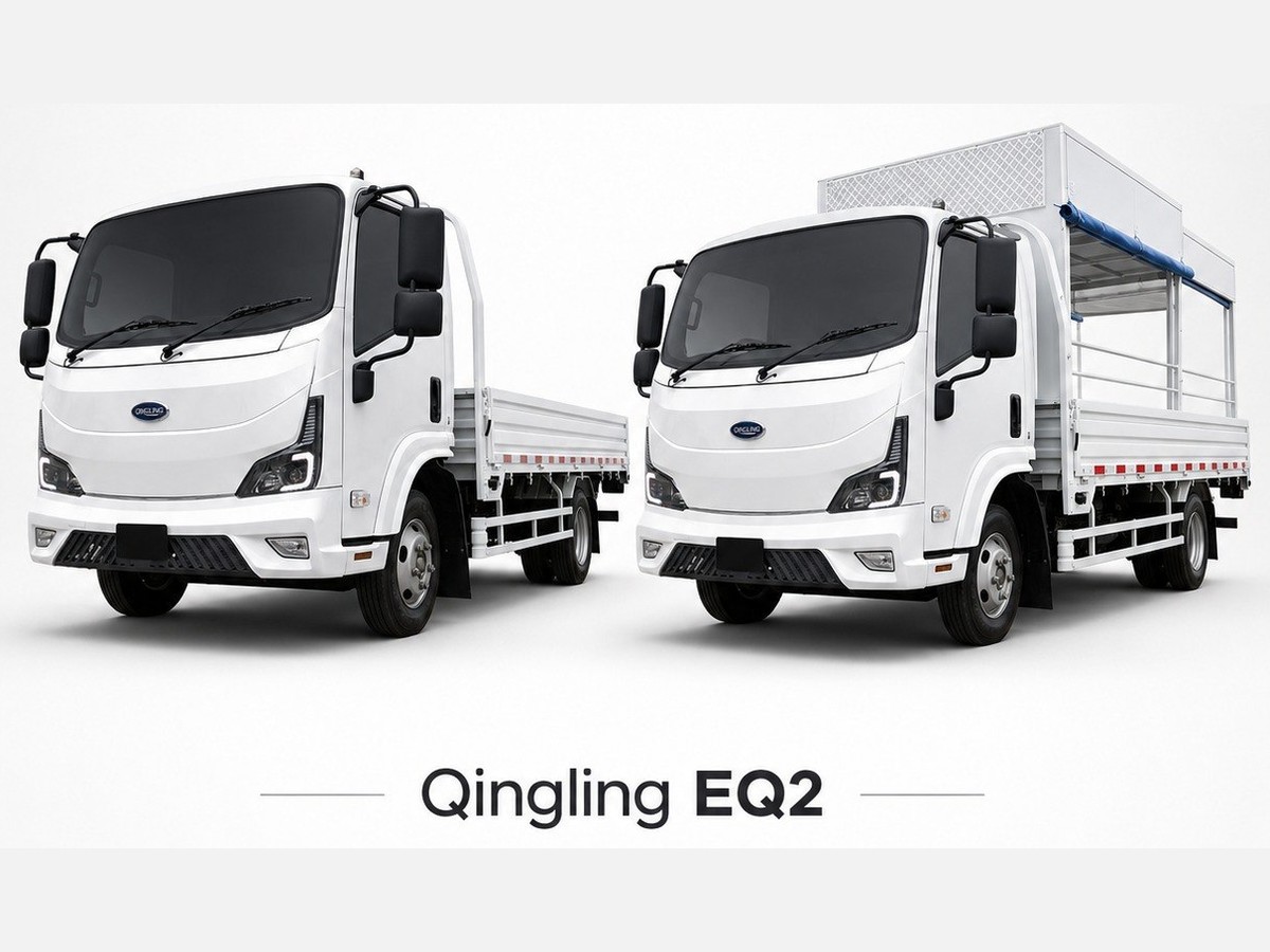 Qingling EQ2 — Qingling electric light truck, 14 ft zero-emissions heavy goods vehicle — 350 km combined (515 km city), CATL 100.46 kWh,